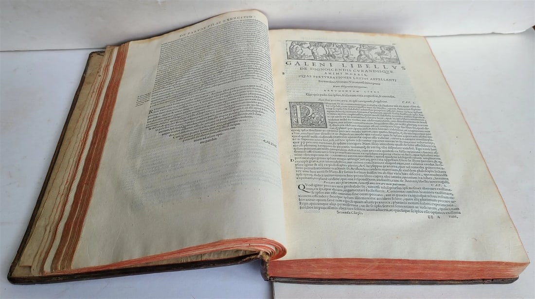 1586 RENAISSANCE EDITION OF GALEN antique FOLIO 16th century FAMOUS MEDICAL WORK - 9