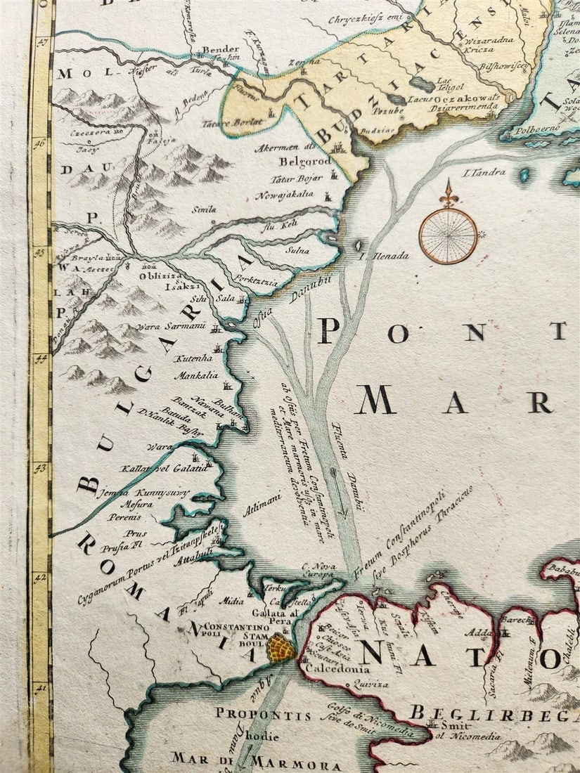 1757 RUSSIA antique MAP RUSSIAE MAGNAE Russia Black Sea Ukraine Turkey Bulgaria - 3