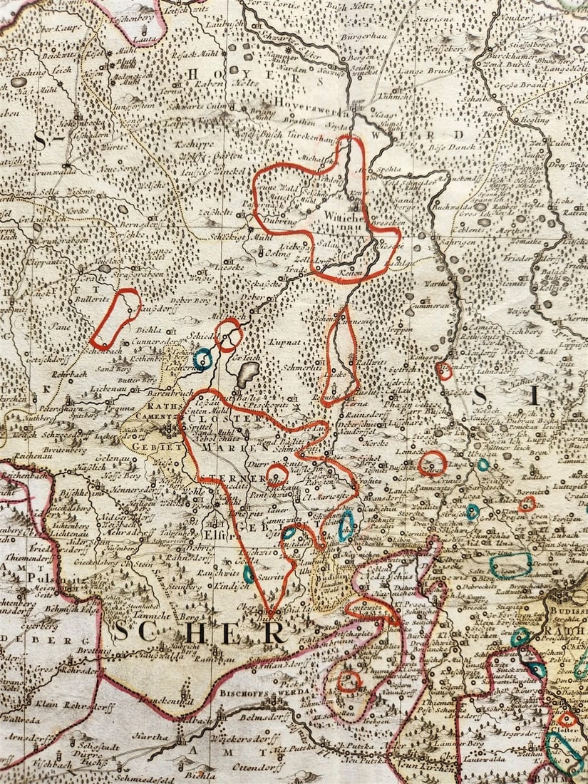 1746 GERMANY Bautzen in eastern Saxony antique MAP by HOMANN HEIRS - 6