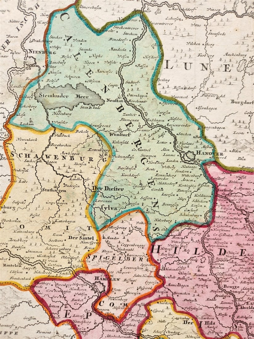 1720s GERMANY DUCATUS BRUNSUICENSIS antique MAP DUCHY of BRUNSWICK JOHANN HOMANN - 4
