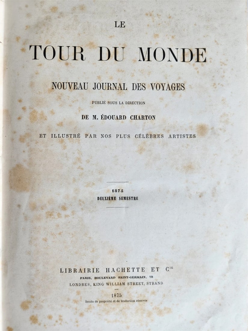 1875 HISTORY of VOYAGES ILLUSTRATED antique AFRICA TAIWAN AUSTRALIA VIETNAM - 3