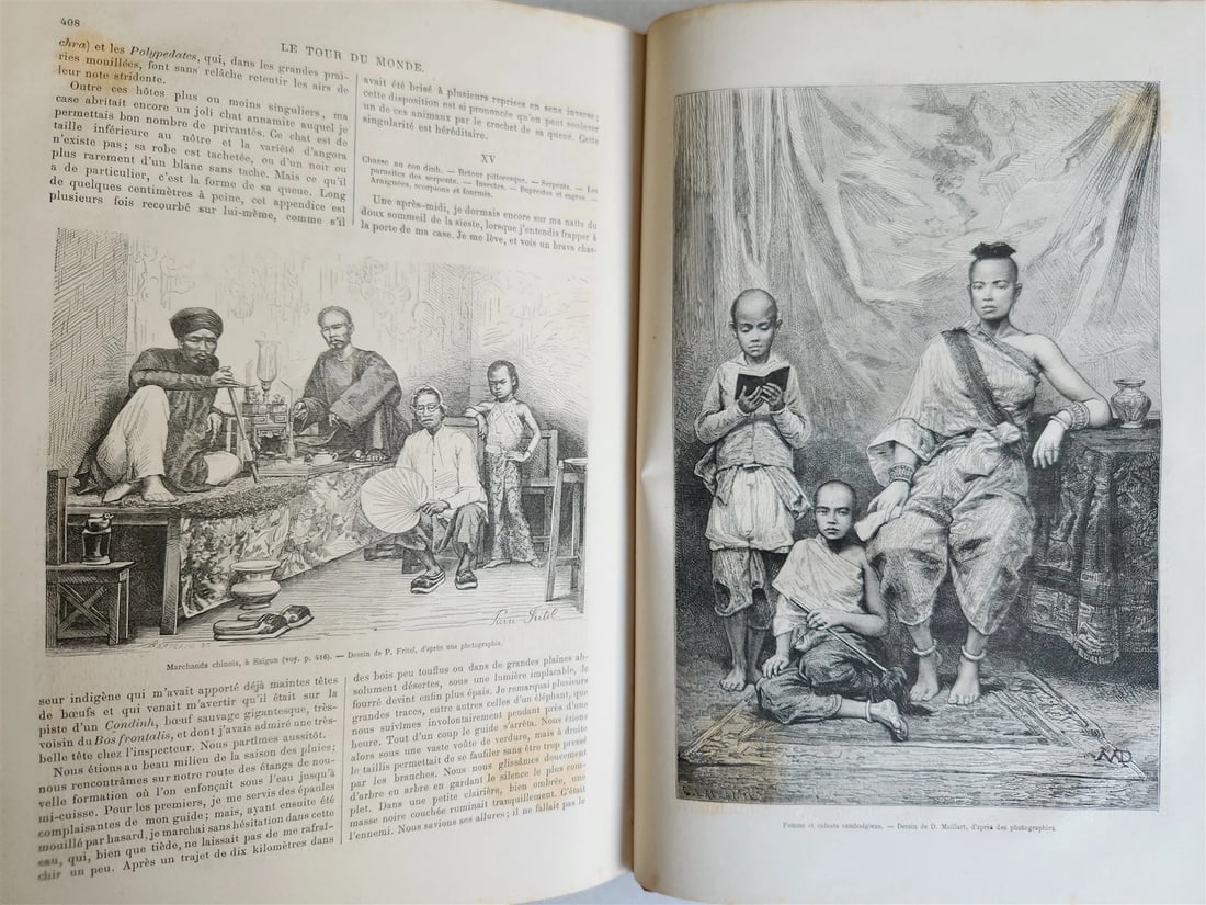 1875 HISTORY of VOYAGES ILLUSTRATED antique AFRICA TAIWAN AUSTRALIA VIETNAM - 4