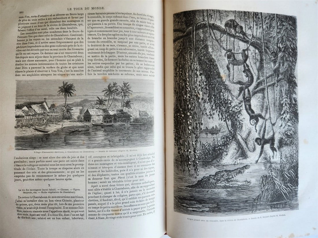 1863 HISTORY of VOYAGES ILLUSTRATED antique SIAM UNITED STATES INDIA TURKEY - 12