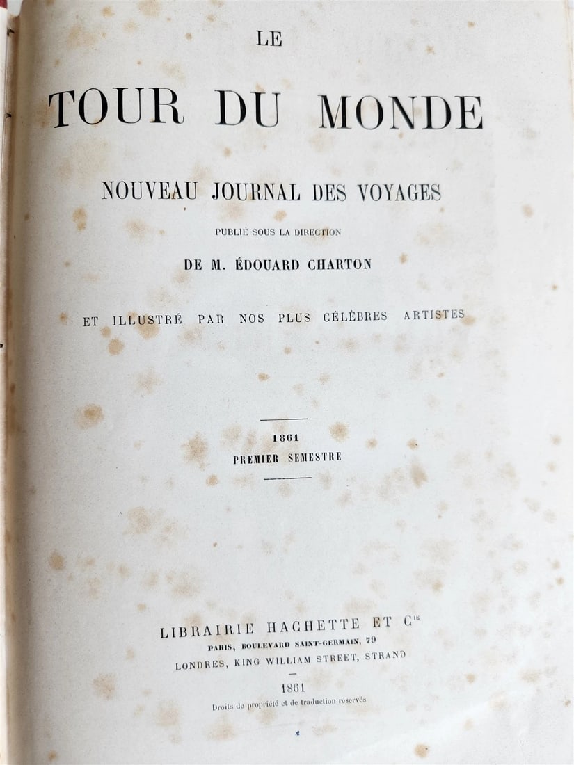 1861 HISTORY of VOYAGES ILLUSTRATED antique USA CANADA SENEGAL AUSTRALIA TRAVELS - 2