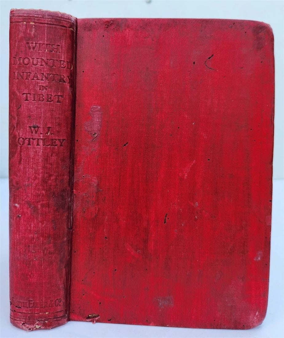 1906 WITH MOUNTED INFANTRY in TIBET by W.J. Ottley antique ILLUSTRATED - 4