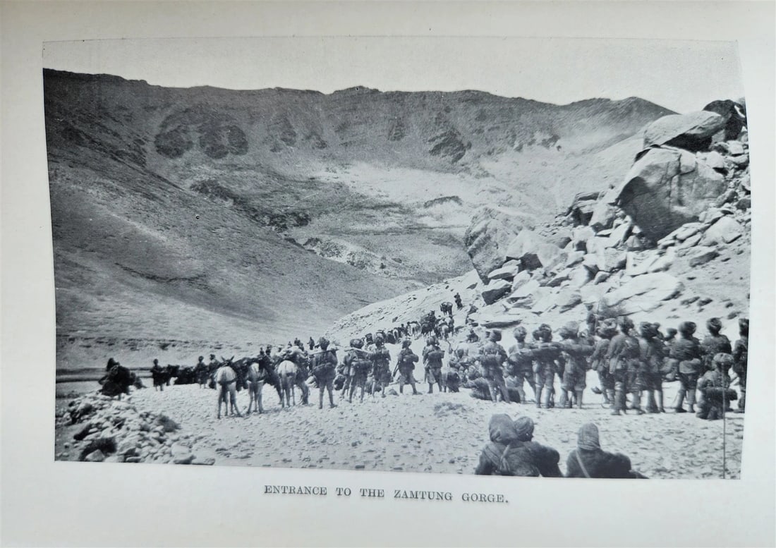 1906 WITH MOUNTED INFANTRY in TIBET by W.J. Ottley antique ILLUSTRATED - 8