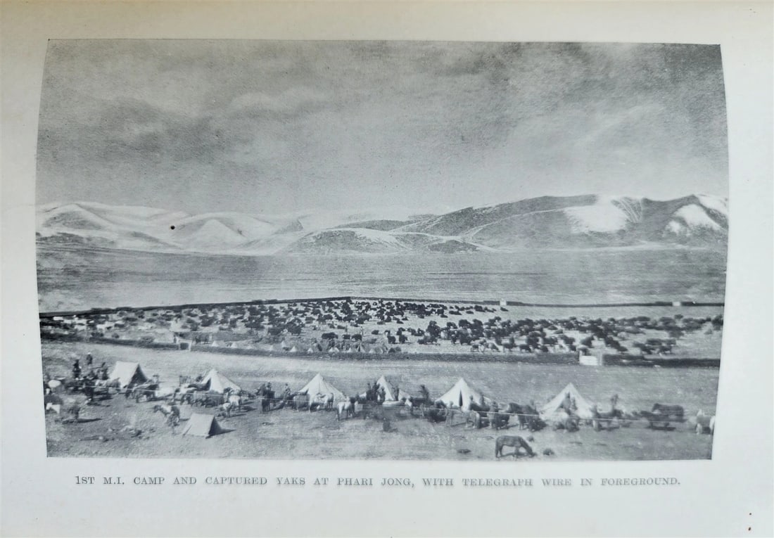 1906 WITH MOUNTED INFANTRY in TIBET by W.J. Ottley antique ILLUSTRATED - 9
