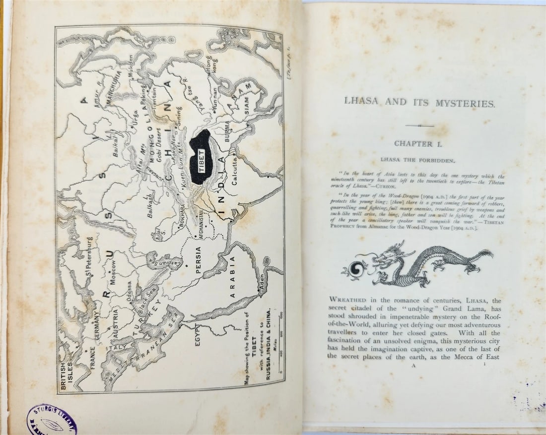 1905 LHASA & ITS MYSTERIES antique TIBET CHINA illustrated - 5