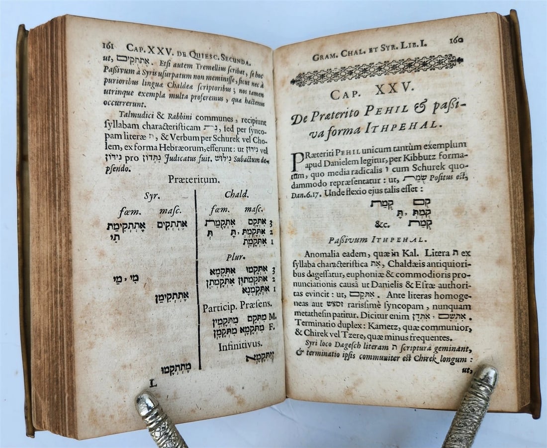 1650 Grammaticae Chaldaicae et Syriacæ by BUXTORF antique Judaica VELLUM BOUND - 3