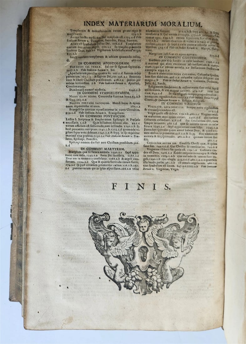 1727 COMMENTARIUS in IEREMIAM PROPHETAM THRENOS et BARUCH PIGSKIN FOLIO antique - 13