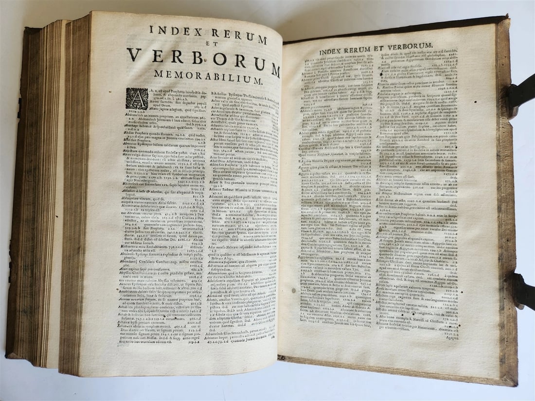 1727 COMMENTARIUS in IEREMIAM PROPHETAM THRENOS et BARUCH PIGSKIN FOLIO antique - 14