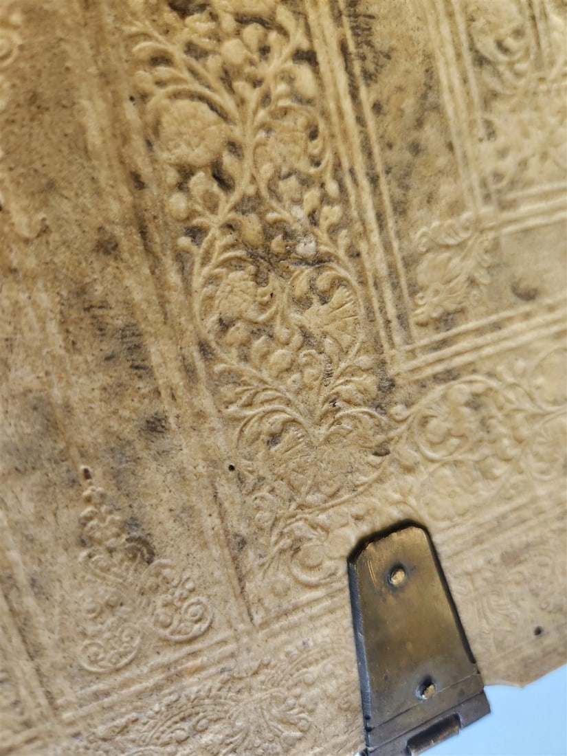 1727 COMMENTARIUS in IEREMIAM PROPHETAM THRENOS et BARUCH PIGSKIN FOLIO antique - 8