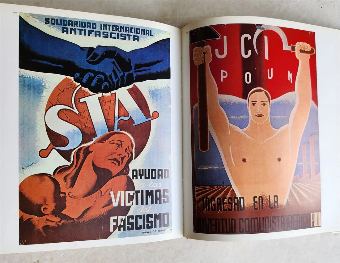 MANIFESTI RIVOLUZIONARI vintage ART & REFERENCE ALBUM RUSSIAN SPANISH POSTERS - 8