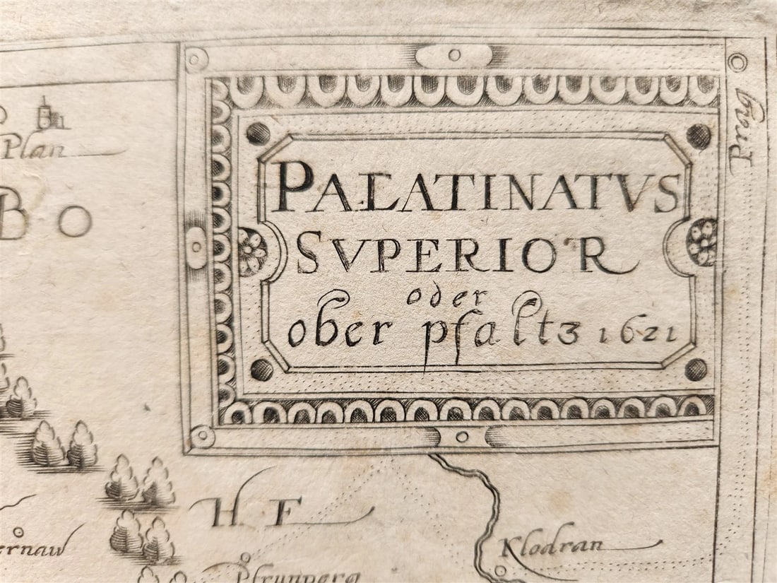 17th CENTURY MAP of UPPER PALATINATE GERMANY antique - 2