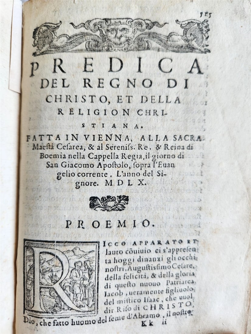 1581 SERMONS by MUSSO COPRNELIO antique 16th CENTURY vellum ILLUSTRATED scarce - 12