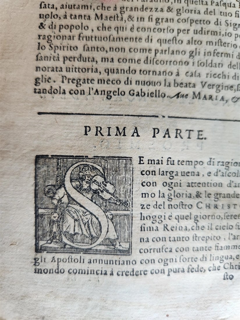 1581 SERMONS by MUSSO COPRNELIO antique 16th CENTURY vellum ILLUSTRATED scarce - 13