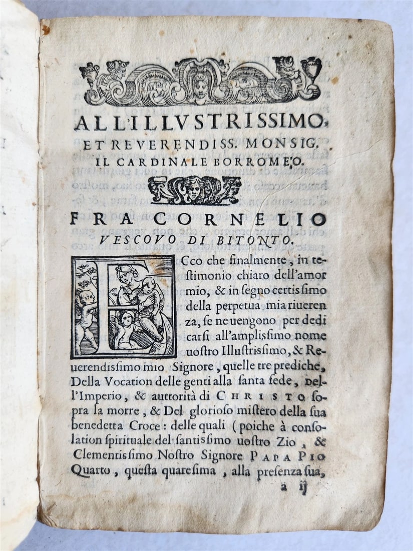 1581 SERMONS by MUSSO COPRNELIO antique 16th CENTURY vellum ILLUSTRATED scarce - 14