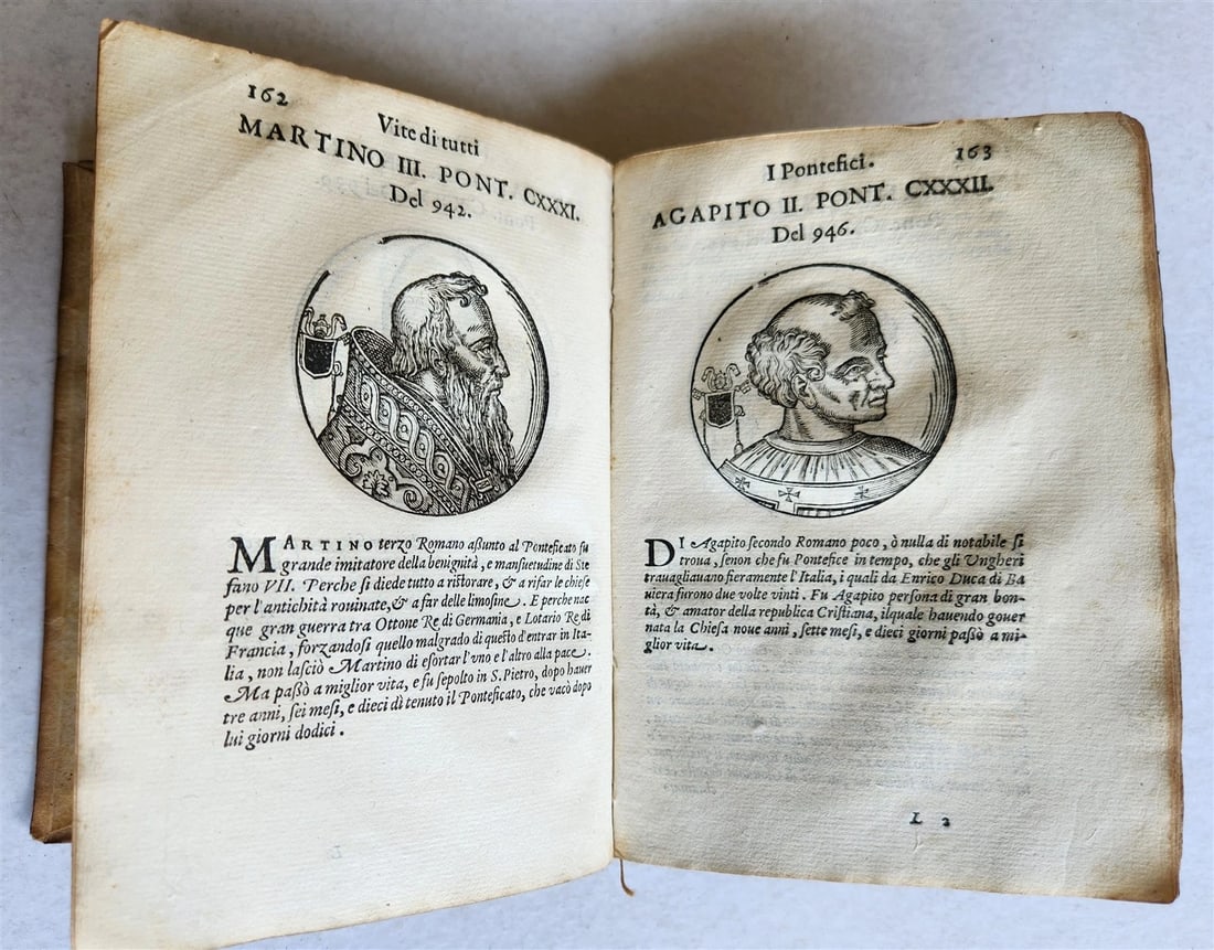 1592 LIVES of POPES ILLUSTRATED w/ 240 WOODCUTS antique 16th CENTURY - 5