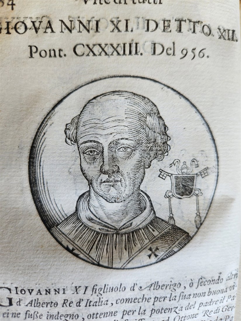 1592 LIVES of POPES ILLUSTRATED w/ 240 WOODCUTS antique 16th CENTURY - 6