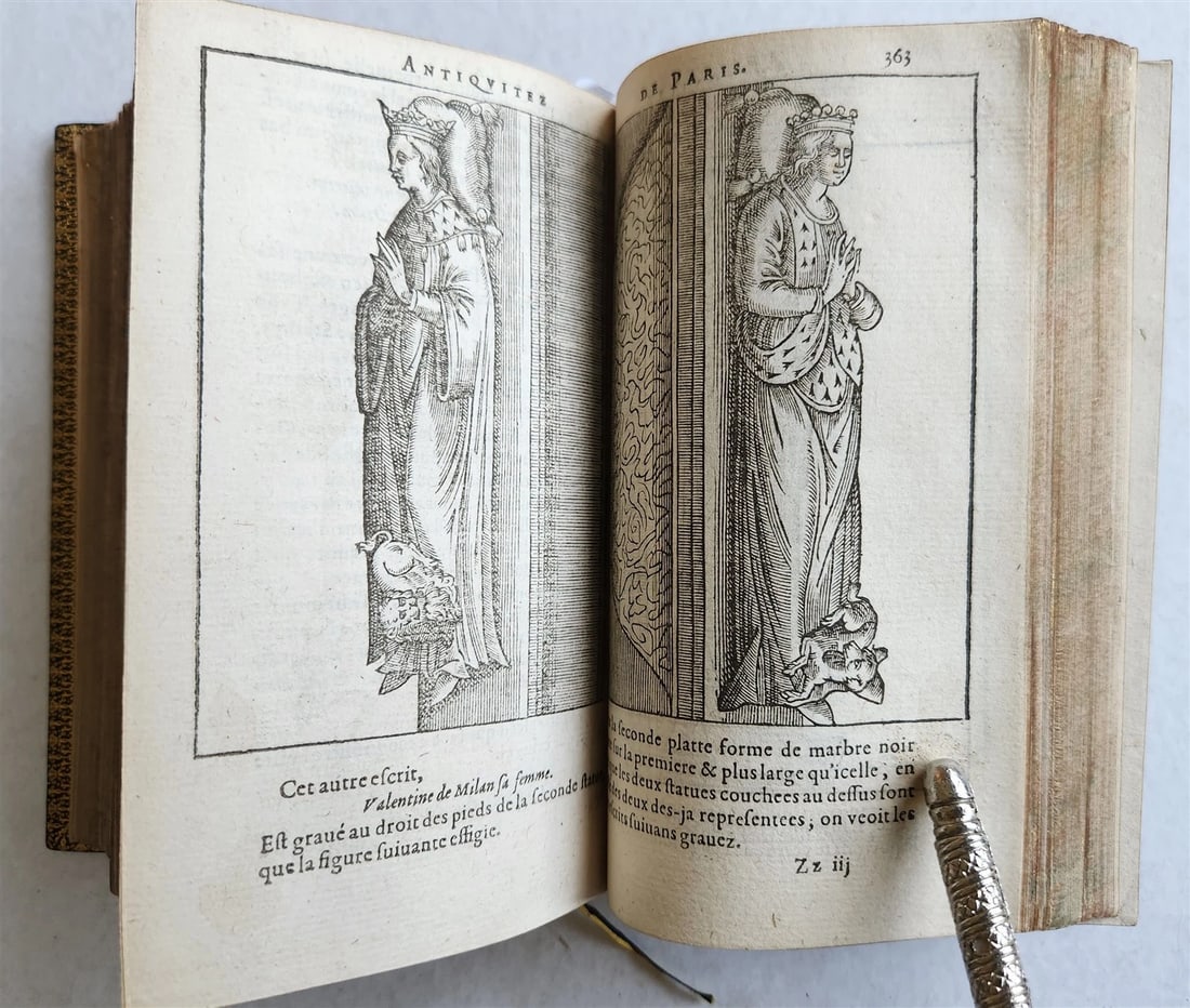 1608 HISTORICAL GUIDE to PARIS ILLUSTRATED w/ 55 WOODCUTS antique - 14