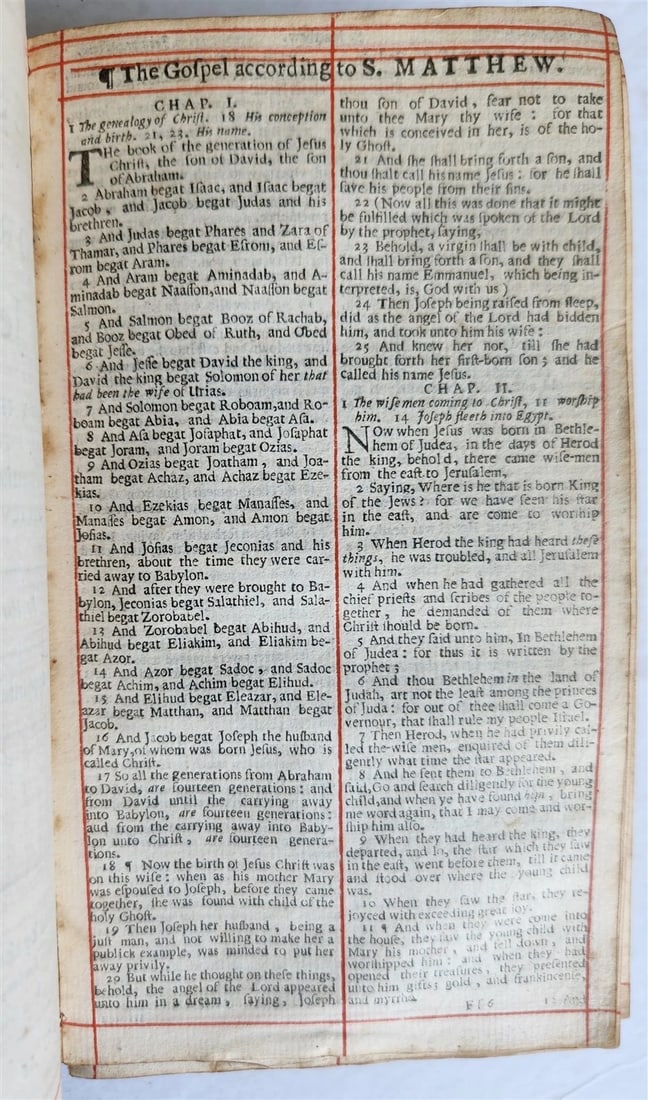 1672 BIBLE in ENGLISH antique 17th CENTURY vellum binding - 10