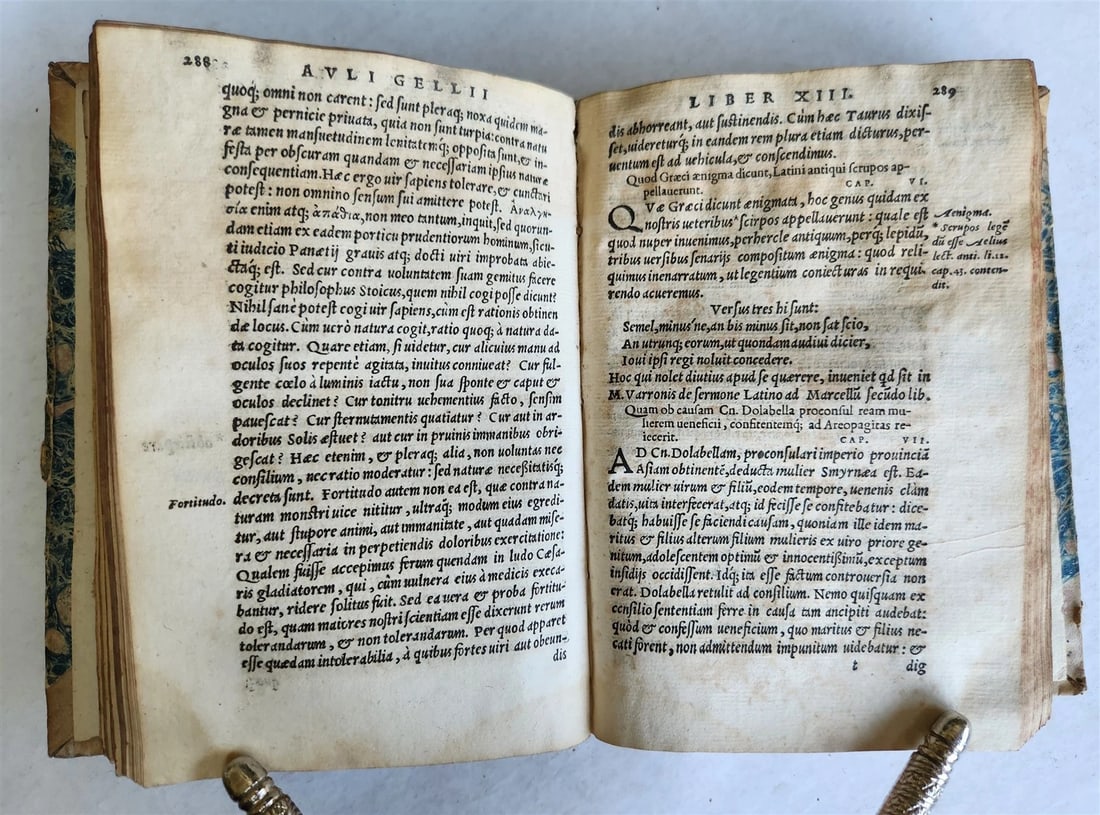 1546 ATTIC NIGHTS by Gellius Aulus Noctes Atticae antique - 10