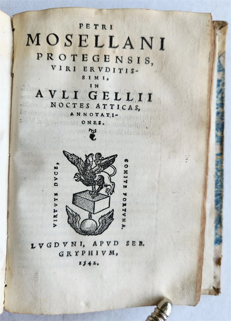1546 ATTIC NIGHTS by Gellius Aulus Noctes Atticae antique - 3