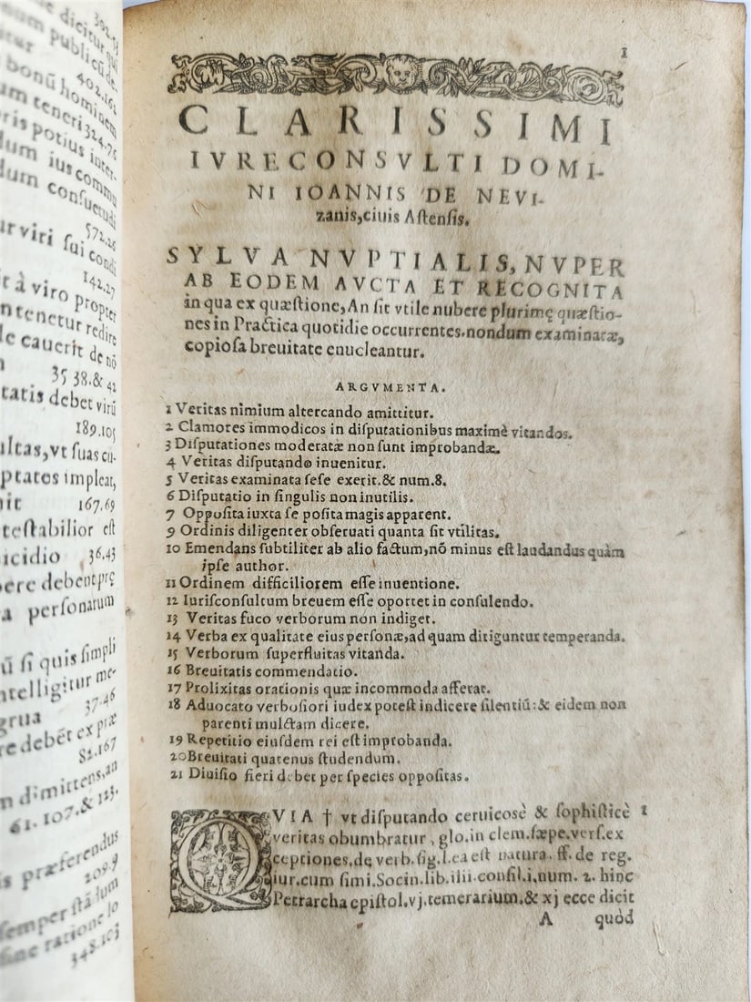 1602 TREATISE on MARRIAGE Sylva nuptialis FAMILY LAW antique Giovanni Nevizzano - 13