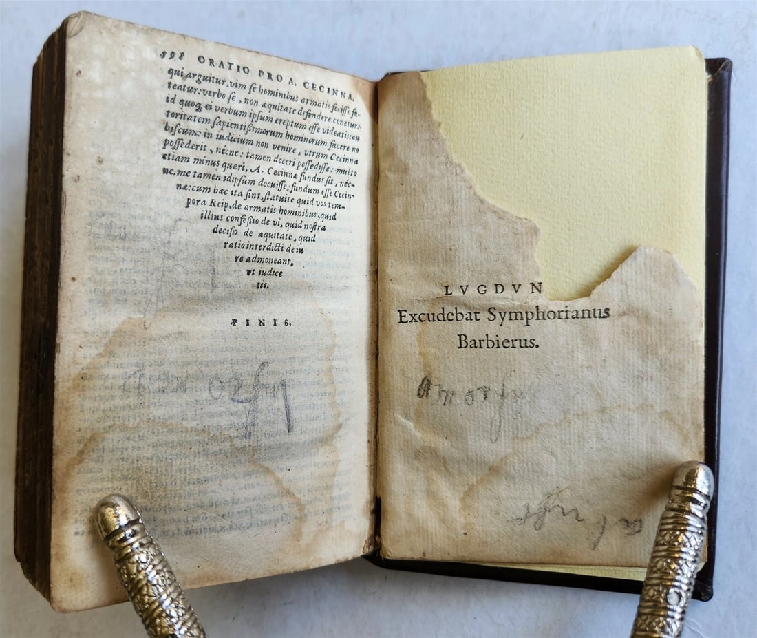 1560 CICERO antique 16th CENTURY M. TULLII CICERONIS ORATIONUM - 9