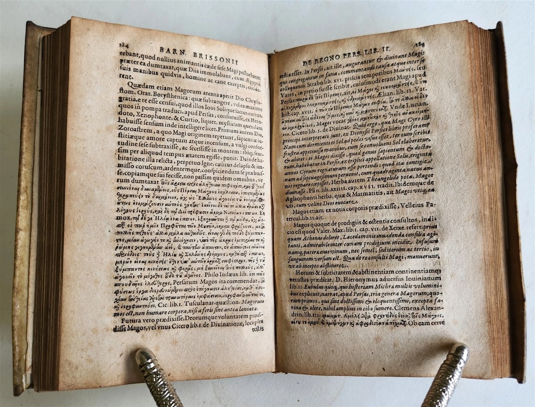 1595 PERSIAN EMPIRE HISTORY antique VELLUM BOUND 16th CENTURY rare - 6