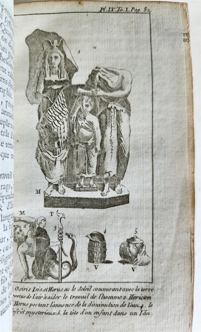 1765 OCCULT illustrated ORIGIN of IDOLATRY ANCIENT MYTHS BELIEFS antique 2 VOLS - 12