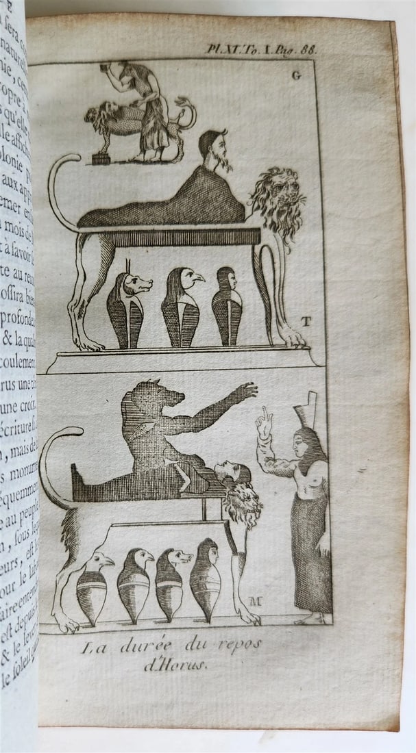 1765 OCCULT illustrated ORIGIN of IDOLATRY ANCIENT MYTHS BELIEFS antique 2 VOLS - 14