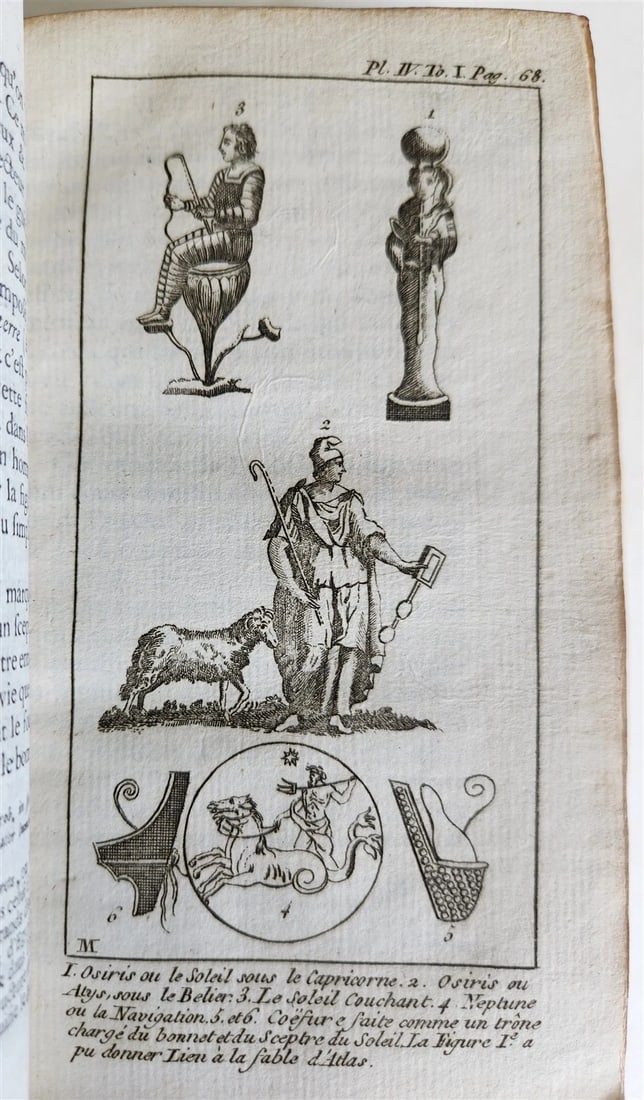 1765 OCCULT illustrated ORIGIN of IDOLATRY ANCIENT MYTHS BELIEFS antique 2 VOLS - 6