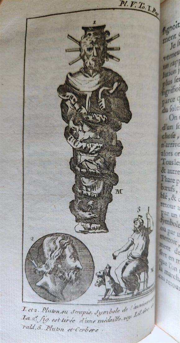 1765 OCCULT illustrated ORIGIN of IDOLATRY ANCIENT MYTHS BELIEFS antique 2 VOLS - 7