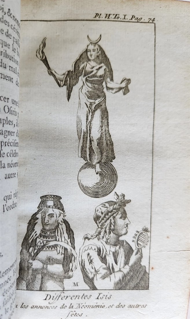 1765 OCCULT illustrated ORIGIN of IDOLATRY ANCIENT MYTHS BELIEFS antique 2 VOLS - 8