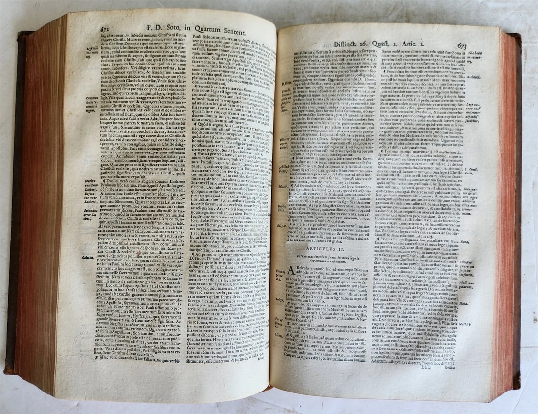 1573 School of Salamanca PHILOSOPHY Domingo de Soto antique FOLIO 16th CENT rare - 8