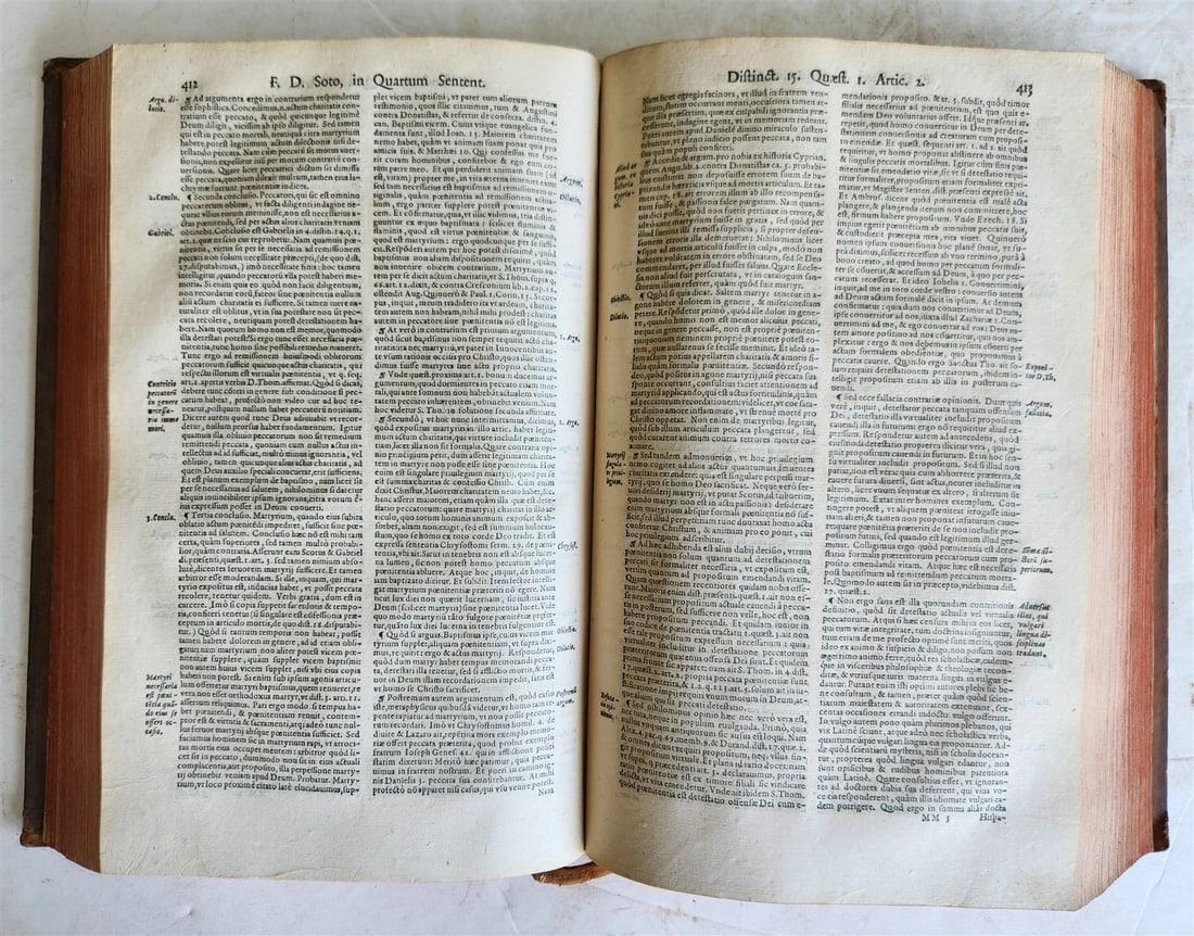 1573 School of Salamanca PHILOSOPHY Domingo de Soto antique FOLIO 16th CENT rare - 9