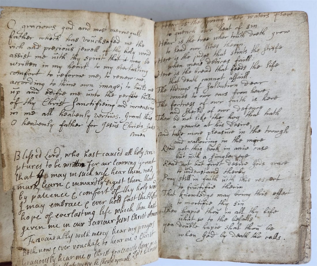 1647 BIBLE in ENGLISH w/ ORIGINAL BINDING antique OLD & NEW TESTAMENT 17th CENT. - 6