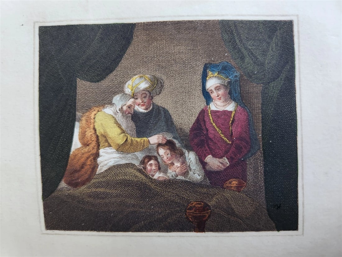 1802 BOOK of COMMON PRAYER w/ PSALTER ILLUSTRATED in COLOR antique in ENGLISH - 10