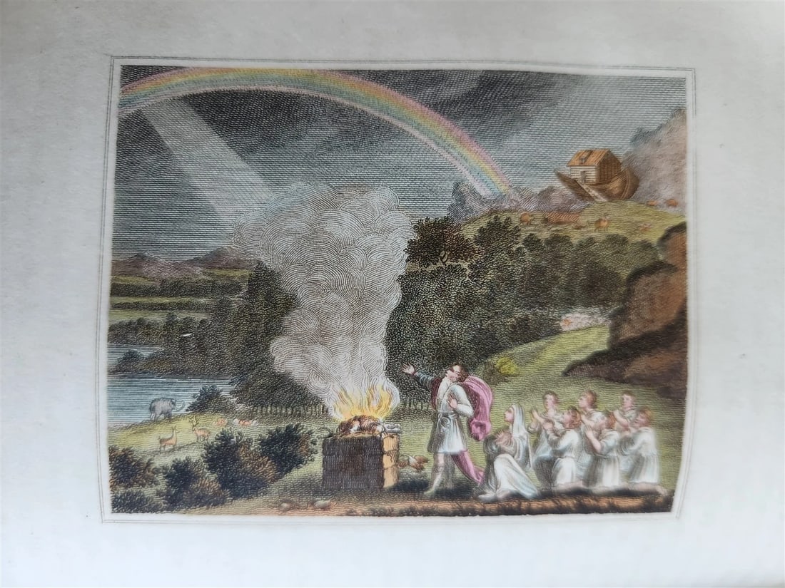 1802 BOOK of COMMON PRAYER w/ PSALTER ILLUSTRATED in COLOR antique in ENGLISH - 12