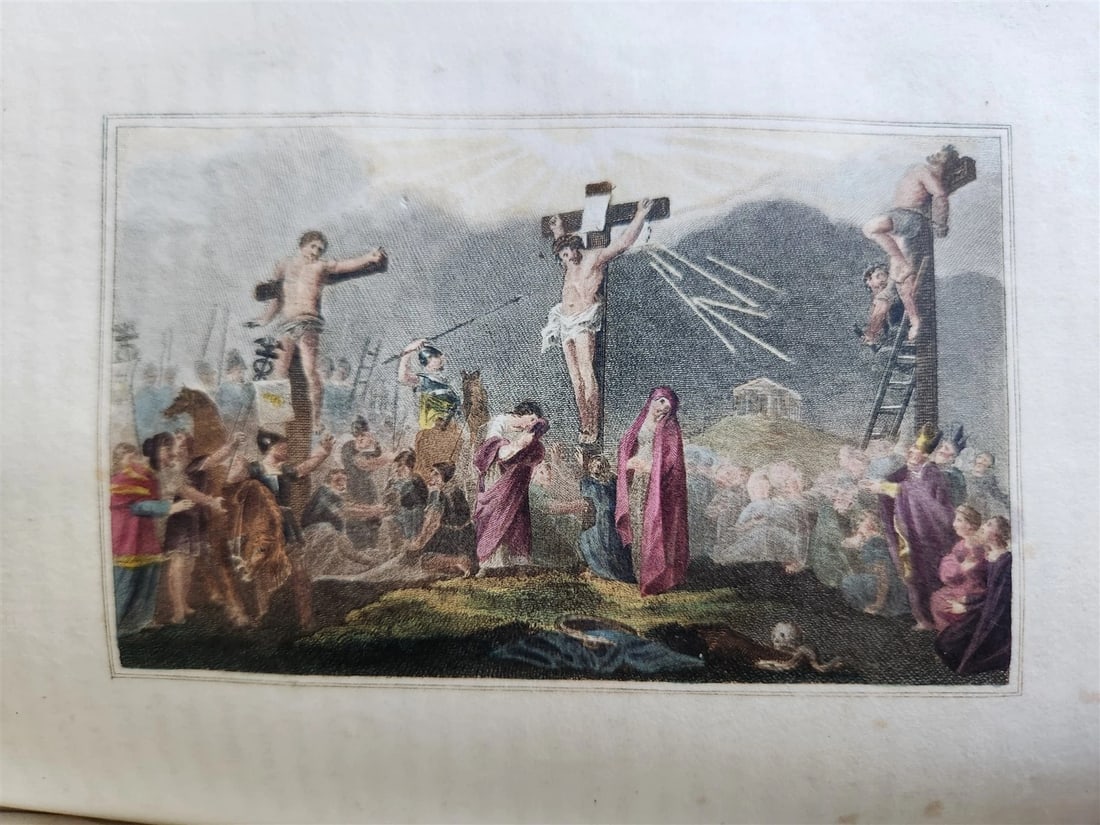 1802 BOOK of COMMON PRAYER w/ PSALTER ILLUSTRATED in COLOR antique in ENGLISH - 7