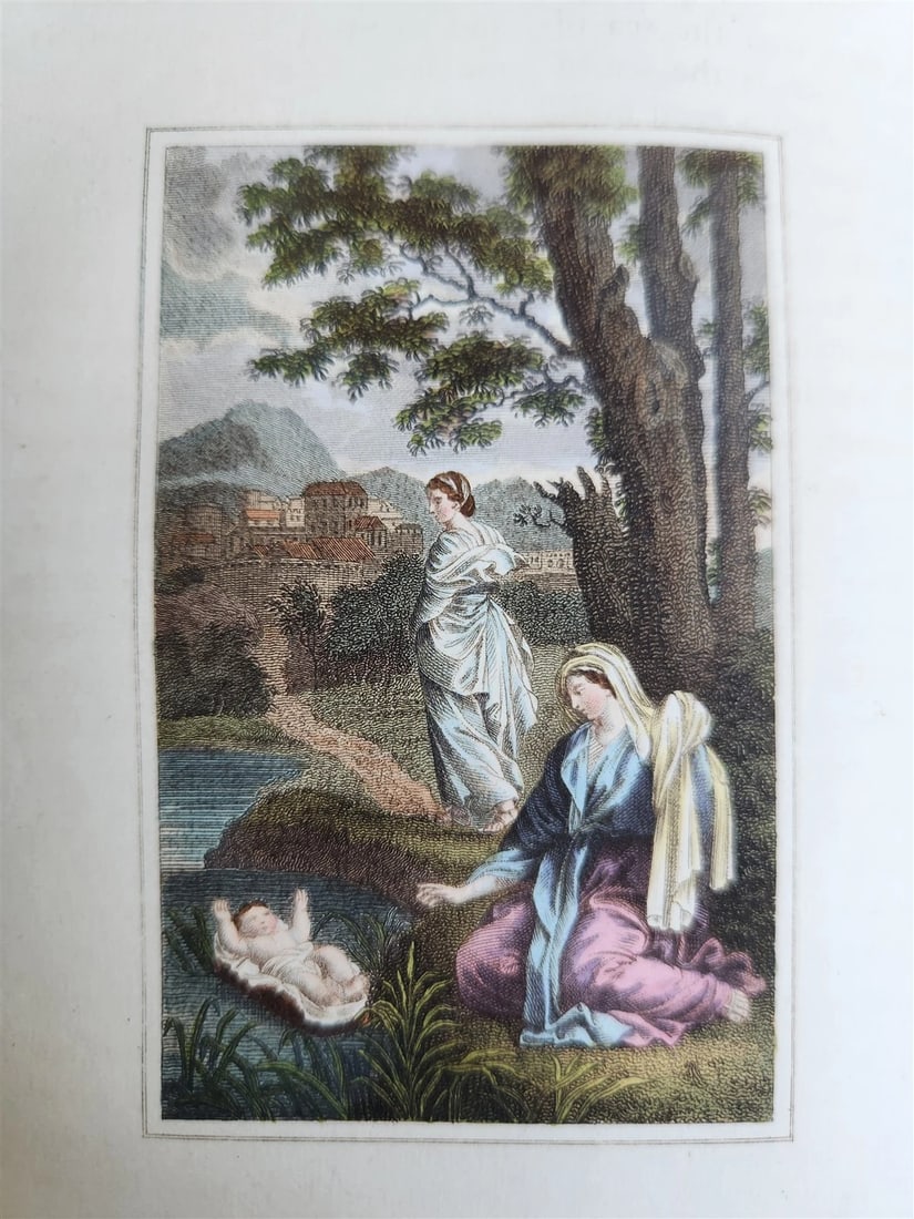 1802 BOOK of COMMON PRAYER w/ PSALTER ILLUSTRATED in COLOR antique in ENGLISH - 9