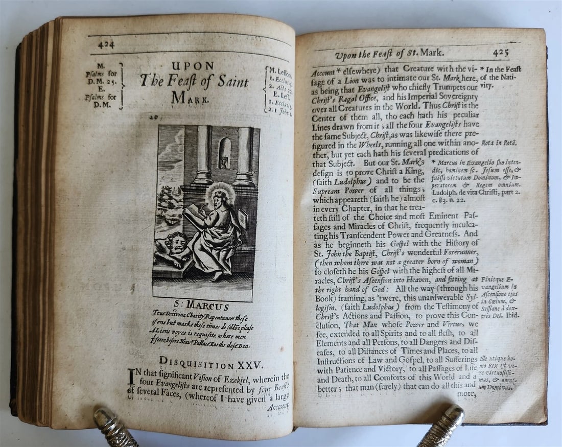 1678 ILLUSTRATED PRIMITIVE DEVOTION in FEASTS & FASTS antique in ENGLISH - 12