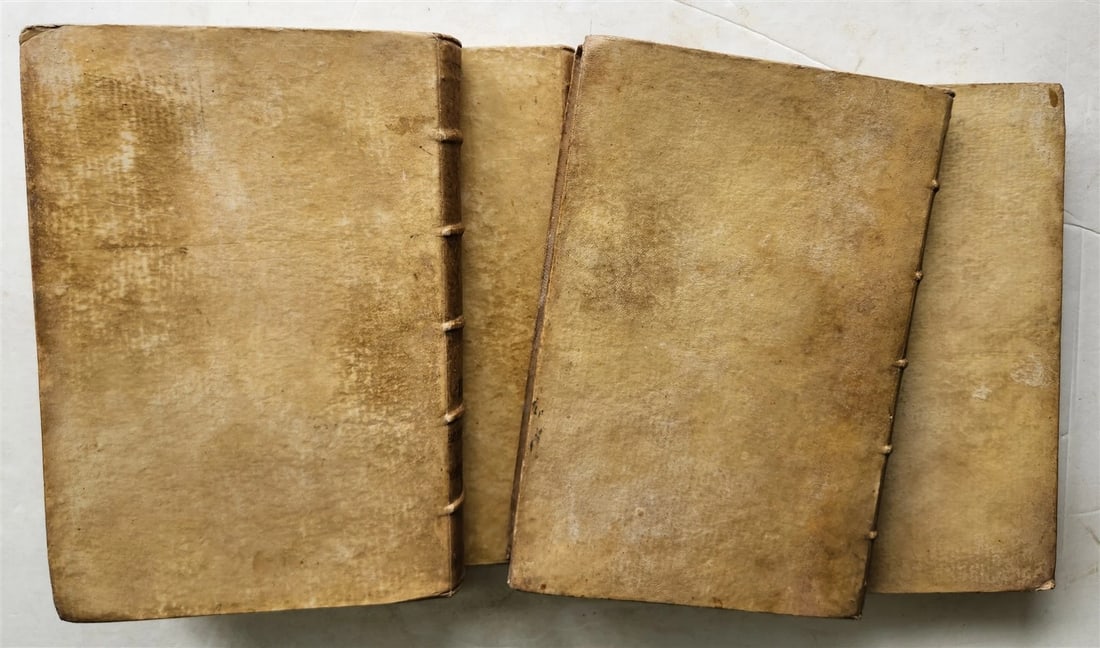 1742 CANON LAW by Anacleto Reiffenstuel 4 FOLIO VELLUM BOUND VOLUMES antique - 7