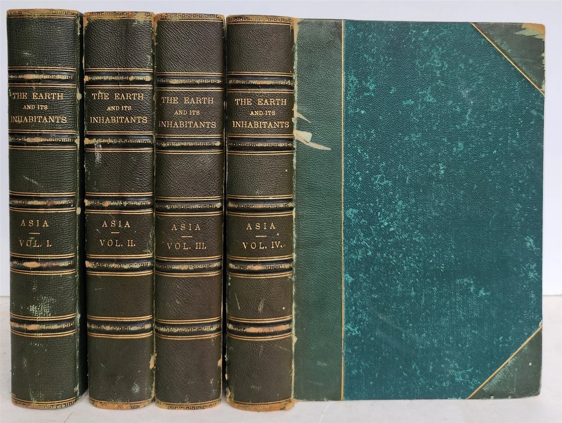 1884-85 EARTH & ITS INHABITANTS ASIA 4 ILLUSTRATED VOLUMES antique (1 of 14)