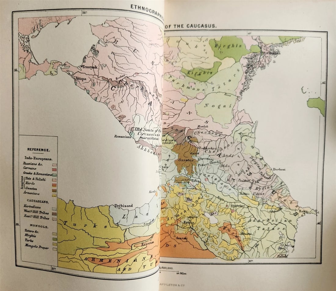 1884-85 EARTH & ITS INHABITANTS ASIA 4 ILLUSTRATED VOLUMES antique - 3