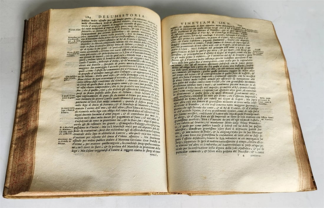 1645 HISTORY of VENICE by PAOLO PARUTA antique VELLUM BOUND 17th CENTURY - 10