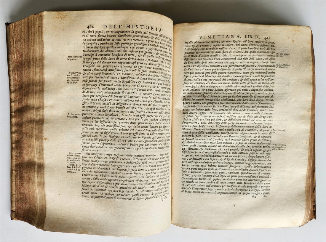 1645 HISTORY of VENICE by PAOLO PARUTA antique VELLUM BOUND 17th CENTURY - 4