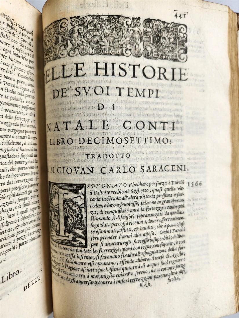 1589 HISTORY of ITALY by NATALE CONTI 2 VOLS antique VELLUM BOUND 16th CENTURY - 9