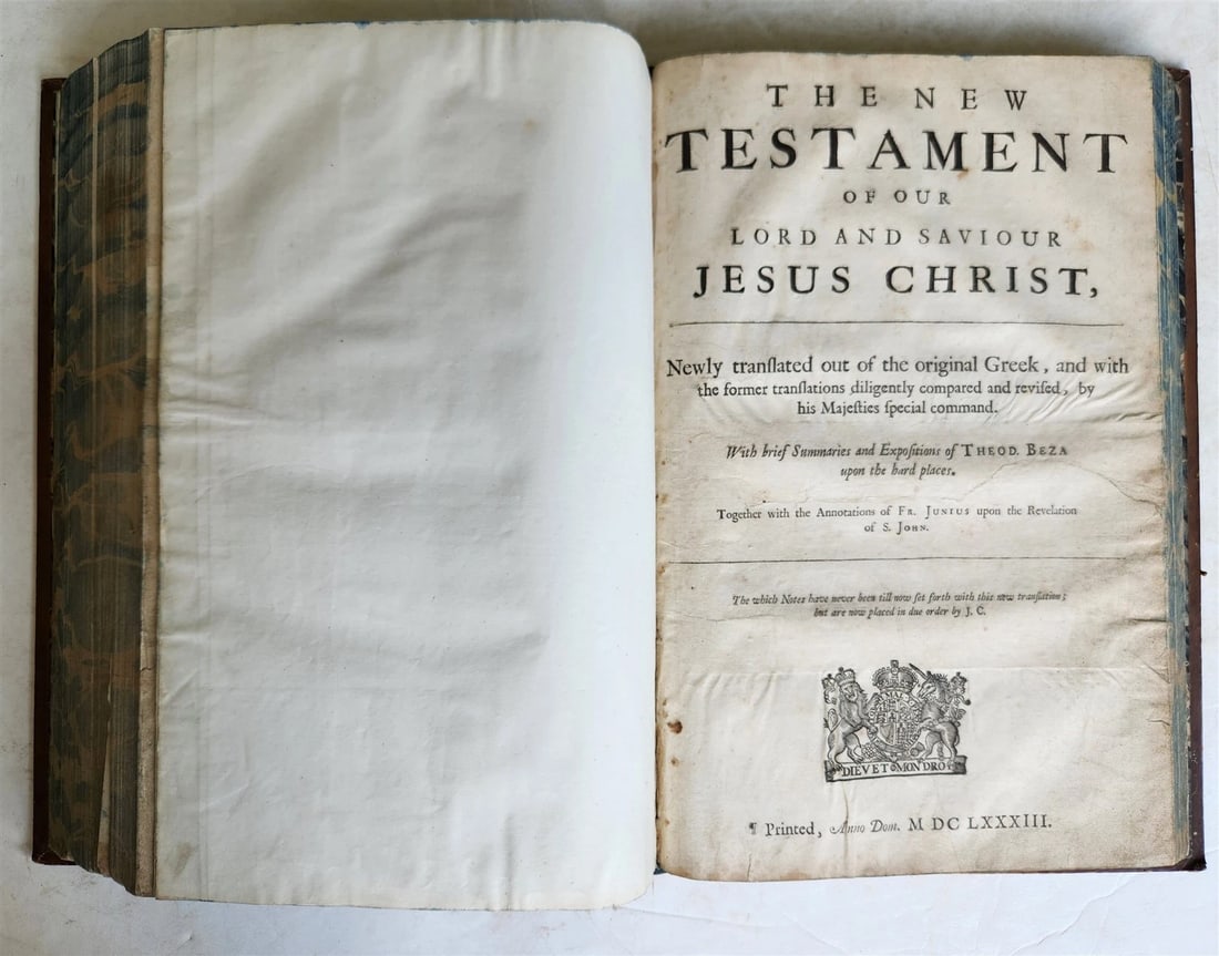 1683 BIBLE in ENGLISH ILLUSTRATED w/ MAPS KING JAMES FOLIO antique - 10